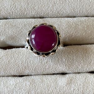 Dragon Vein Agate Silver ring